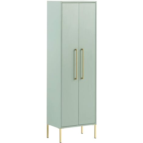 Schildmeyer Gloria - Mobile alto, materiale a base di legno, verde menta/oro, 2 ante