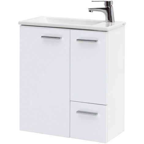 Schildmeyer Matteo 137110 - Mobile lavabo, 50 x 25 x 60 cm, bianco opaco