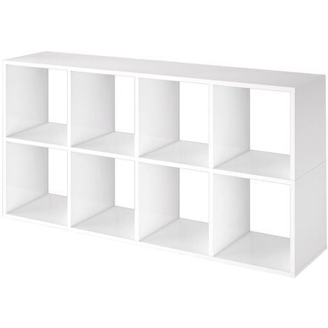 SCHILDMEYER Cubo Regal mit 8 Fächern Raumteiler Bücherregal 56x110x33cm eiche