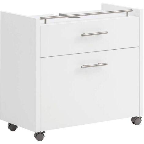 Schildmeyer Trient 147475 - Mobile base lavabo, materiale a base di legno, bianco opaco, 67 x 35 x 61,6 cm