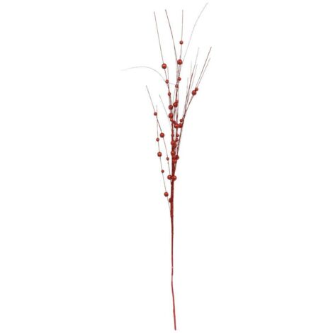Schilfrohrzweig mit roten Kugeln 95cm - Atmosphera créateur d'intérieur