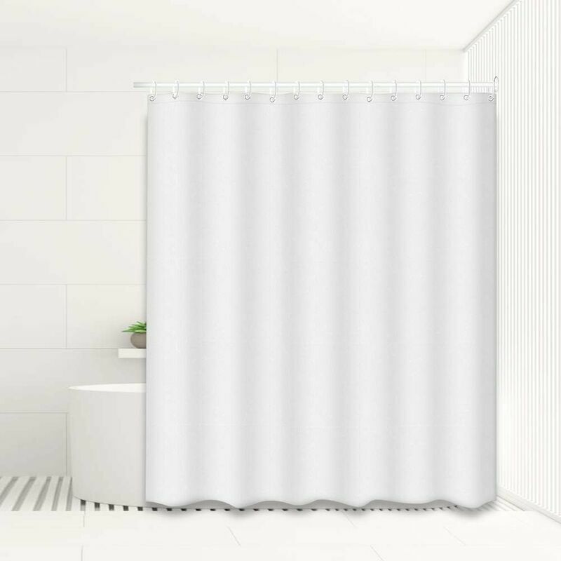 Schimmelfester Duschvorhang, Polyester Badezimmer Duschvorhang, waschbar, wasserdicht, mit Befestigungsringen für die Duschstange  - Onlineshop ManoMano