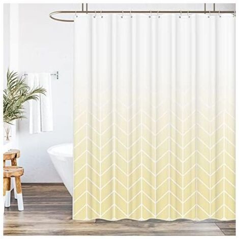 Schimmelresistenter Duschvorhang aus Polyester, 183 x 183 cm, waschbarer Stoff-Badezimmervorhang mit Digitaldruck