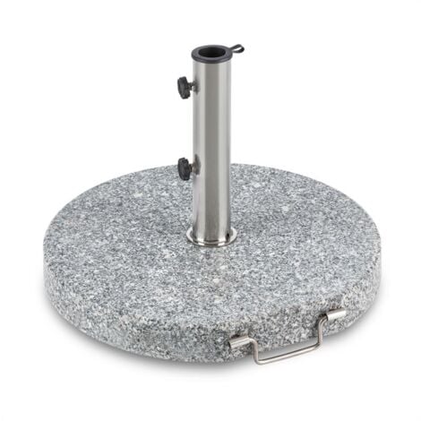 Schirmherr 30RD Pied de parasol 30 kg Balcon rond granit - gris