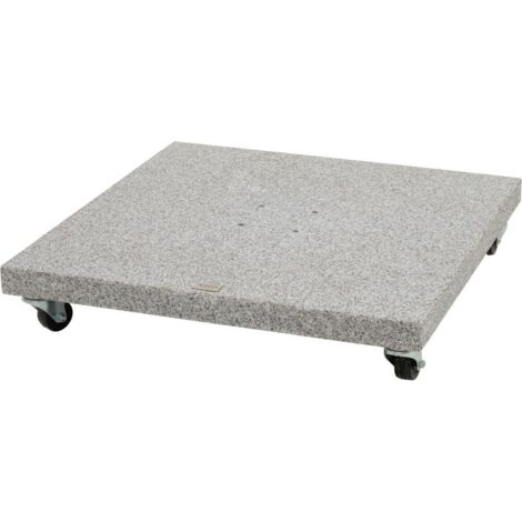 Schirmständer Granit Ennio Base 120 kg light grey mit Rollen