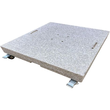 Schirmständer Granit Ennio Base 150 kg light grey mit Rollen