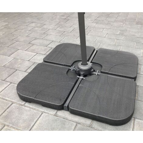 Schirmständerplatten zum Befüllen Ampelschirmplatten Sonnenschirmplatten Sonnenschirmständer schwarz