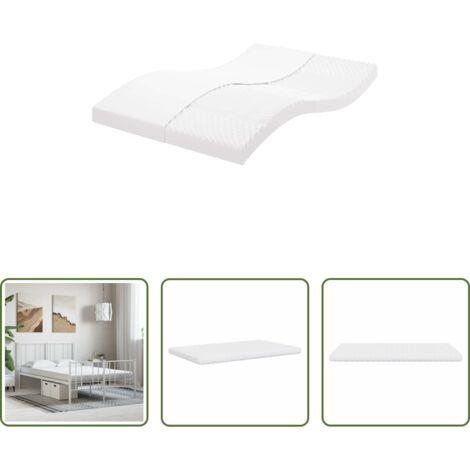 Schiuma 20 ild -  Materasso in Schiuma Bianco 120x210 cm 7 Zone Durezza 20 ILD