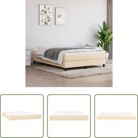Schiuma -  Materasso a Molle Insacchettate Rigidità Media Cream 140x190x20 cm in Tessuto