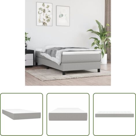 Schiuma -  Materasso a Molle Insacchettate Rigidità Media Grigio Chiaro 90x200x20 cm