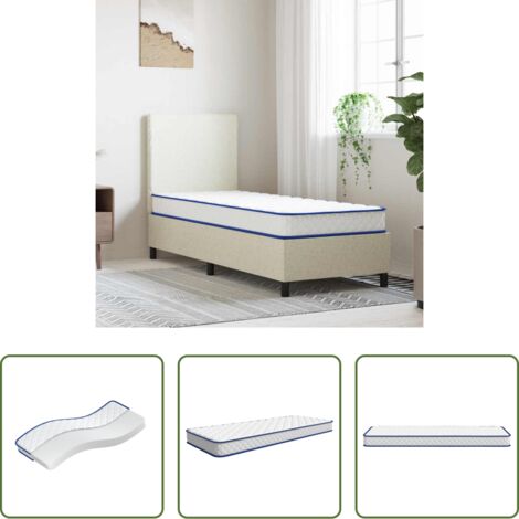 Schiuma -  Materasso Viscoelastico Bianco 80x200x17 cm Morbido