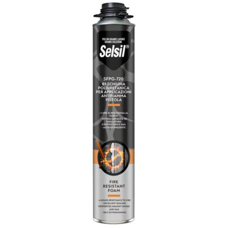 SCHIUMA POLIURETANICA ANTIFUOCO USO CON PISTOLA 750ml SFP-720 SELSIL