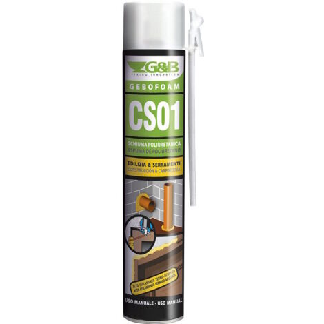 SCHIUMA POLIURETANICA GEBOFOAM MANUALE COLORE GIALLO PRONTA ALL' USO G&B 12 PEZZI