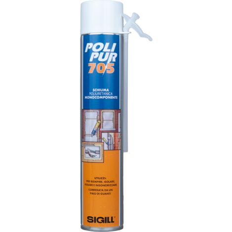 Schiuma poliuretanica polipur 705 bomboletta 750ml manuale tipo universale