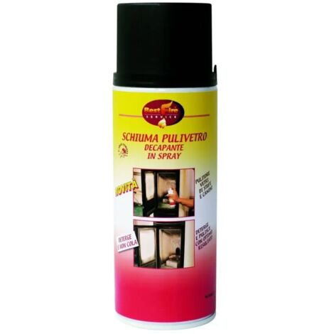 schiuma pulivetro decapante spray bes fire formato da 400 ml.