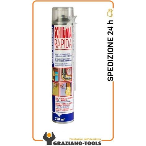 Saratoga schiuma rapida 750ml schiuma poliuretanica espansa uso manuale