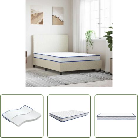Schiuma viscoelastica -  Materasso Viscoelastico Bianco 140x190x17 cm Morbido