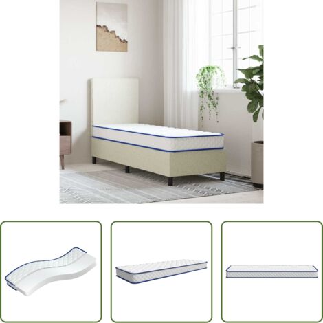 Schiuma viscoelastica -  Materasso Viscoelastico Bianco 70x200x17 cm Morbido