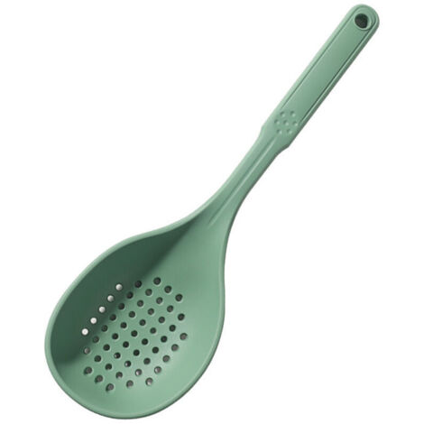 Schiumarola - Cucchiaio da cucina in silicone alimentare - Colino - Misura unica, 32 cm - Verde