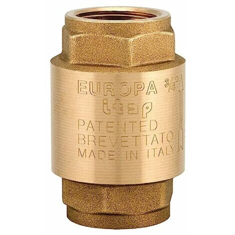 Schläfer 0930153  Valvola di Ritegno Unidirezionale Universale in Ottone, Filettatura Interna G 1" pollice Valvola Ritegno Acqua a Tenuta Stagna, Valvola di non ritorno.