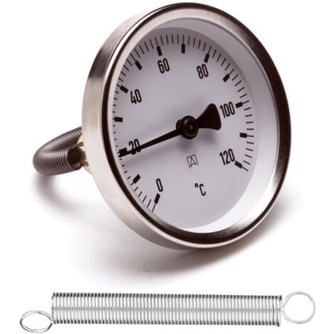 Schläfer 0930171 - Termometro bimetallico con clip a molla cassa diametro 63 mm scala 0-120 °C