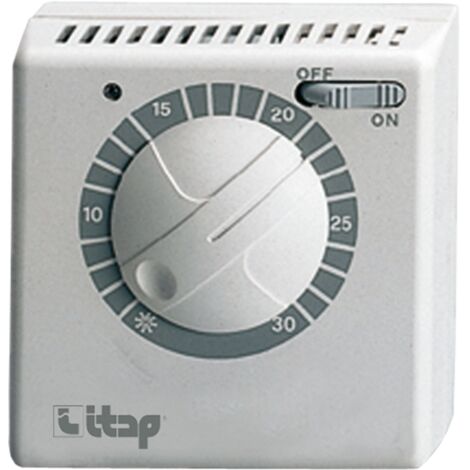 Schläfer 0940110 - Termostato Ambiente da Parete con Interruttore ON/OFF e Manopola di Regolazione, Termostato Meccanico a Rotella, Termostato per Riscaldamento, Funzione Antigelo Made in Italy
