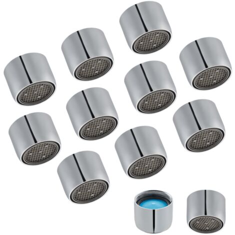 Schläfer 100510 10PZ- Aeratore M22 Universale e Rompigetto per Rubinetto Miscelatore Lavello Cucina con Cartuccia Filtro Anticalcare e Filetto Interno M22X1 Cromo, compatibile con Aeratore Neoperl