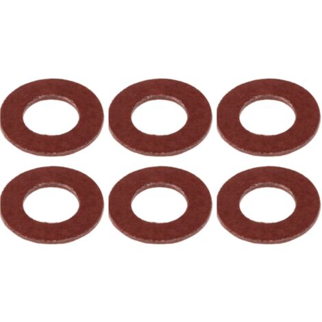 Schläfer 182012  Guarnizioni Idrauliche 1/2 in Fibra Vulcanizzata Rossa, Rondella in Fibra Vulkanite 1/2 x 1,8 mm - Guarnizioni per parti di Rubinetti, Flessibili, Riscaldamento - Conf. 6PZ