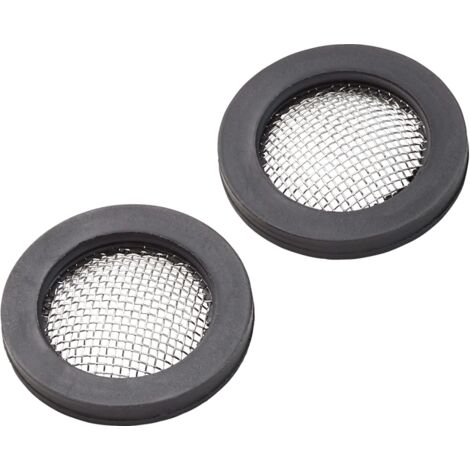 Schläfer 184414  Guarnizioni Idrauliche Universali da 1/2 con inserto rete inox anticalcare, Rondelle in Gomma per Doccino, Soffione e Doccetta, Altezza 3mm, Bagno Box Doccia, Vasca- Conf. 2 Pezzi