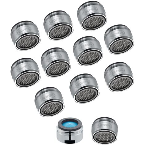 Schläfer 2100026Aeratore Rompigetto Universale Perlator Long Life per Rubinetto, Filetto Esterno M24X1, Portata A 13 l/min, Compatibile con Aeratore Neoperl, Permette il Risparmio d' Acqua, 10 Pezzi