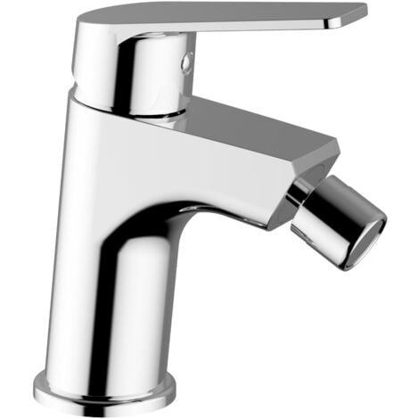 Schläfer 25505015 Miscelatore Monocomando per Bidet Bagno serie Cloe con Scarico automatico 1 1/4, Rubinetto Monoforo Cartuccia diam35mm Cromo Argento, Made in Italy