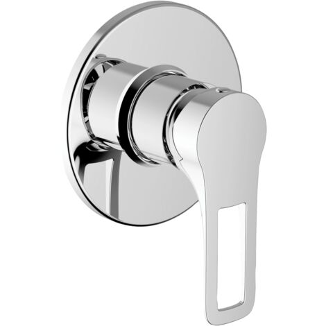 Schläfer 27505014  Miscelatore monocomando per doccia incasso 1/2"serie Flat, Cartuccia diam 35mm Cromo Argento, Made in Italy