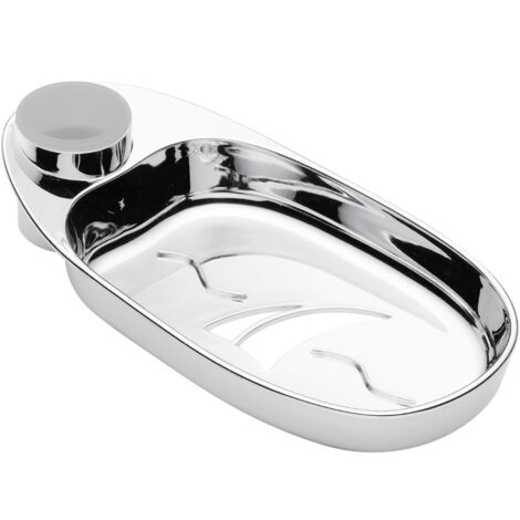 Schläfer 2817023  Portasapone Universale per Asta Saliscendi Doccia Regolabile, "Sail", Pratico con Adattatore Diametro Tubo Ø 18mm Ø 22 mm e Ø 25mm, Mensola per Doccia in ABS, Cromo.