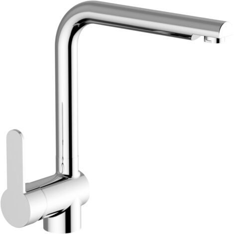 Schläfer 30506010  Miscelatore Lavello Cucina Cromo, Bocca Girevole 360° a squadra, Rubinetto Cucina Professionale in Ottone, Miscelatore Serie Good Life