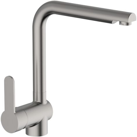 Schläfer 30506525  Miscelatore Lavello Cucina Inox, Bocca Girevole 360° a squadra, Rubinetto Cucina Professionale in Acciao, Miscelatore Serie Good Life