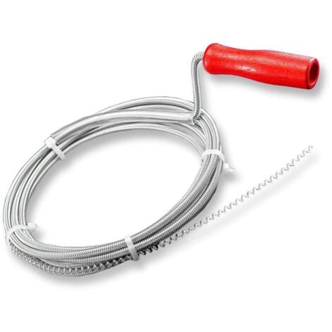 Schläfer 323303  Sturalavandini e Scarichi, Sonda Sturatubi a Spirale per Pulizia Scarichi Otturati di Lavandini, Lavelli, Vasche, Docce e Wc, Lunghezza 10mt, Diametro 6mm
