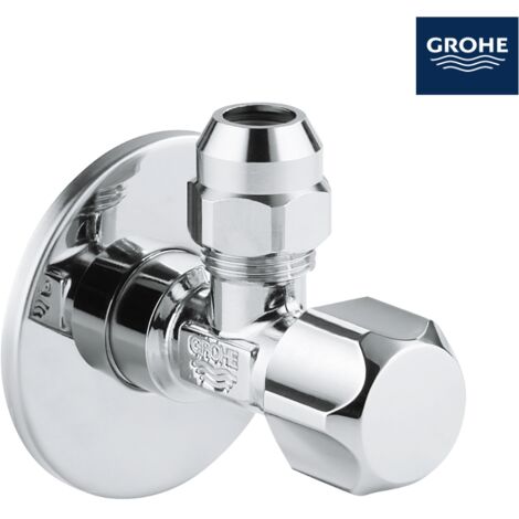 Schläfer 3437210  Rubinetto a Squadra GROHE Universale 1/2 x 3/8, cromo attacco bicono, 22018000, filettatura autosigillante