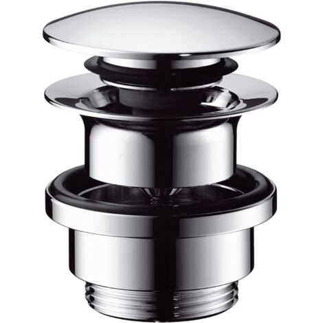 Schläfer 4051001 Piletta Click Clack Universale per Lavabo Bagno e Bidet con Troppopieno, Scarico Pop-up per Lavandino 1" 1/4, Valvola di Scarico in Ottone Cromato