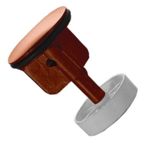 Schläfer 40510316 Tappo Saltarello Universale Scarico piletta 1"1/4 del Lavandino Bagno, Bidet, Vasca, Diametro Ø 4 cm, altezza - 6/8 cm, con filtro ferma capelli, colore Ramato