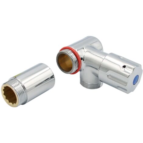 Schläfer 436531 - Rubinetto Carico Acqua Lavatrice, Lavastoviglie 3/4 (pollici) per Gruppo Parete Lavello, Doccia, Vasca con Raccordo Distanziale, Valvola Rubinetto per Acqua Fredda in Ottone - Cromo.