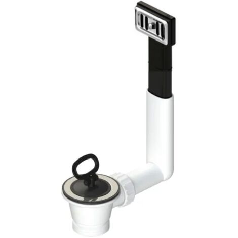 Schläfer 439404  Piletta Universale diam70mm per lavelli in Acciaio con troppo pieno Telescopico rettangolare verticale, Uscita 1 1/2", Piletta Standard in Inox con Vite e tappo.