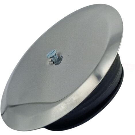 Schläfer 4397100  Sifone Bagno Ispezionabile, Tappo a Espansione per Sifone a Pavimento diam 100 mm con Tappo inox e vite, Tappo Pozzetto a Pavimento e Coperchio Cromato in Acciaio
