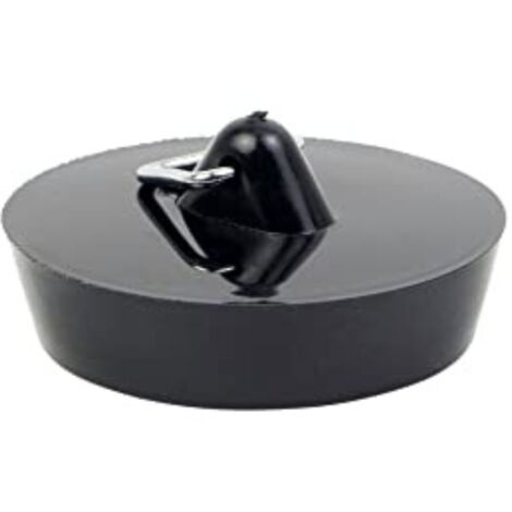 Schläfer 439719  Tappo Lavandino Bagno in Pvc per Scarico Bidet e Vasca da 1 1/4"con Ø 40,5mm, Tappo per Piletta Scarico Lavello, Colore Nero