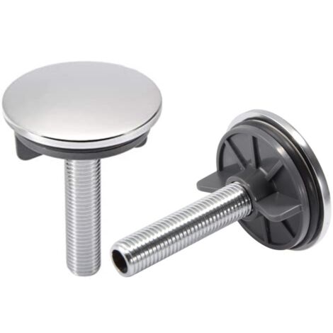 Schläfer 440810 - Tappo Copriforo Lavabo Bianco 50mm, Copriforo per Lavabo in Ottone, Tappo per Lavello Universale, Copri Foro Sanitari Lavandino Bagno, Cucina e Bidet, 2 Pezzi