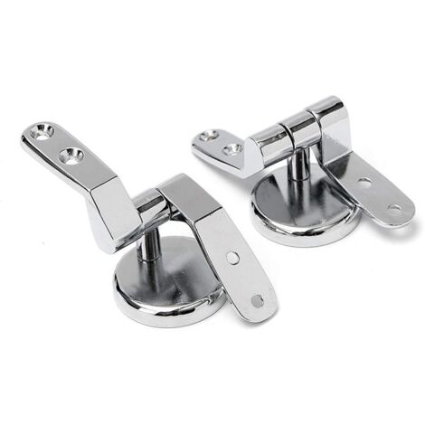 Schläfer 4538023 Cerniere Copriwater Universali, Coppia Cerniere di Ricambio Regolabili in Ottone per Tavoletta Sedile Wc in Legno, Sedili WC Mdf - Cromate