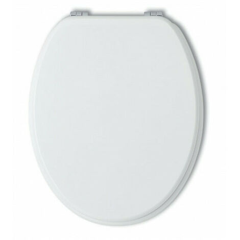 Schläfer 4665101  Sedile Copriwater Universale Joker, Tavoletta Wc, Coprivaso Wc, Sedile Wc Bagno in Legno Mdf Laccato, Cerniere in Ottone Regolabili, Bianco Lucido