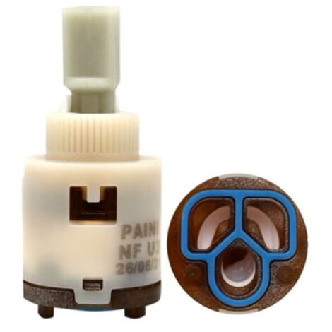 Schläfer 480020-b Cartuccia d.25 Ricambio Paini 53cc956g25 (G25) in Ceramica Bassa con 2 Piedini, Leva in Plastica per Rubinetti Monocomando Cucina, Bagno, Doccia, Bidet