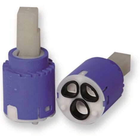 Schläfer 480039  Cartuccia Rubinetto Miscelatore 25mm, Cartuccia di Ricambio in Ceramica Bassa con 2 Piedini, Per Rubinetti Miscelatori Monocomando di Cucina, Bagno, Doccia e Vasca