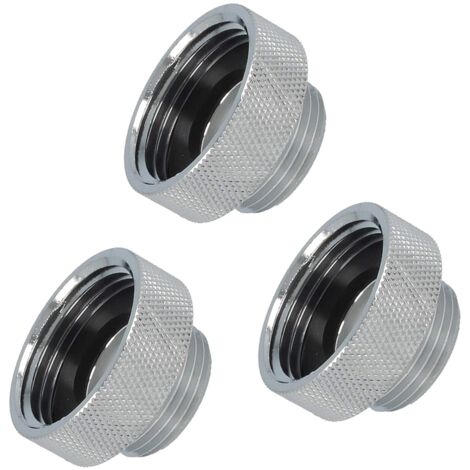 Schläfer 614113 Adattatore Rubinetto Maschio Femmina in Ottone, Filetto M22x1 Interno x 1/2"Esterno, Riduttore Compatibile con Aeratore Neoperl, Guarnizioni Incluse, 3 Pezzi