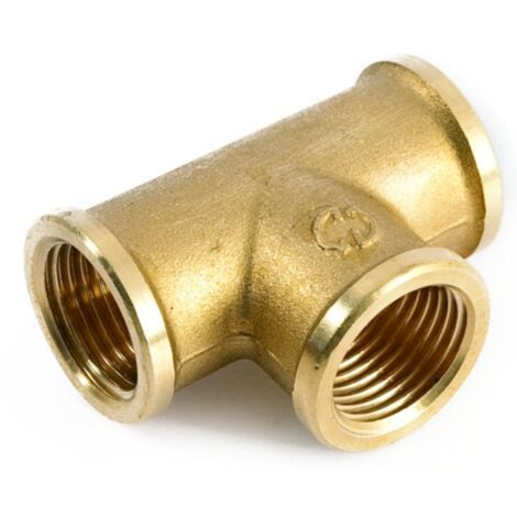 Schläfer 6405135, Raccordo a T Ottone 3/4 Femmina, Raccordo Triplo Femmina TEE Raccordo 3 Vie